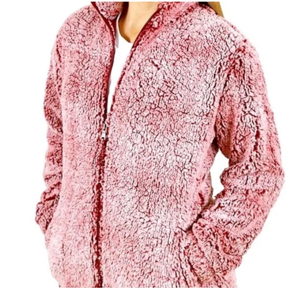 Boxercraft Pink Sherpa Jacket Zip-Up